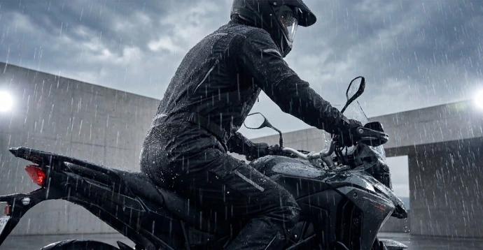 Chaqueta e impermeable de alto rendimiento para motociclistas en carretera